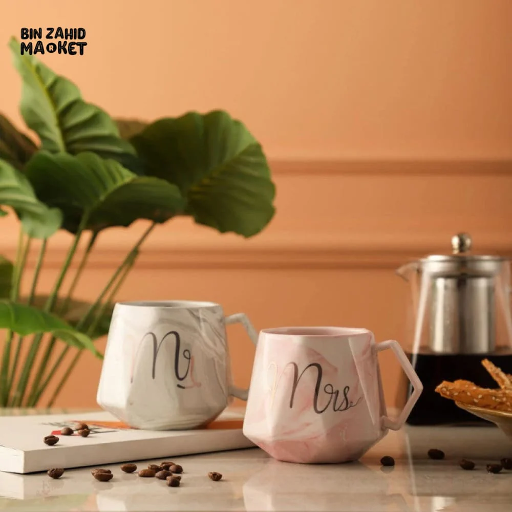 LUXURY MARBLE PATTERN MR & MRS COFFEE MUG SET – A PERFECT GIFT FOR COUPLES - Image 2