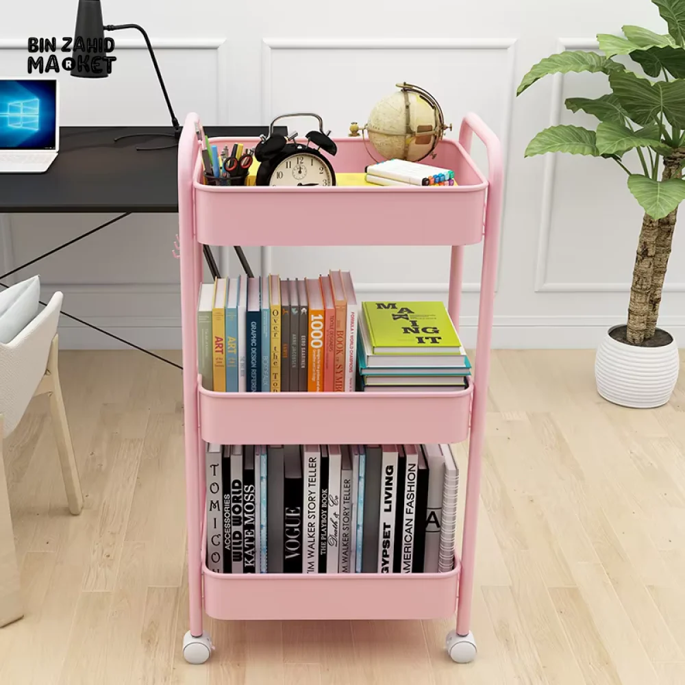 LUXURY SPACE-SAVING ROLLING RACK – 3-TIER SLIDE-OUT TROLLEY FOR KITCHEN BATH & LAUNDRY - Image 5