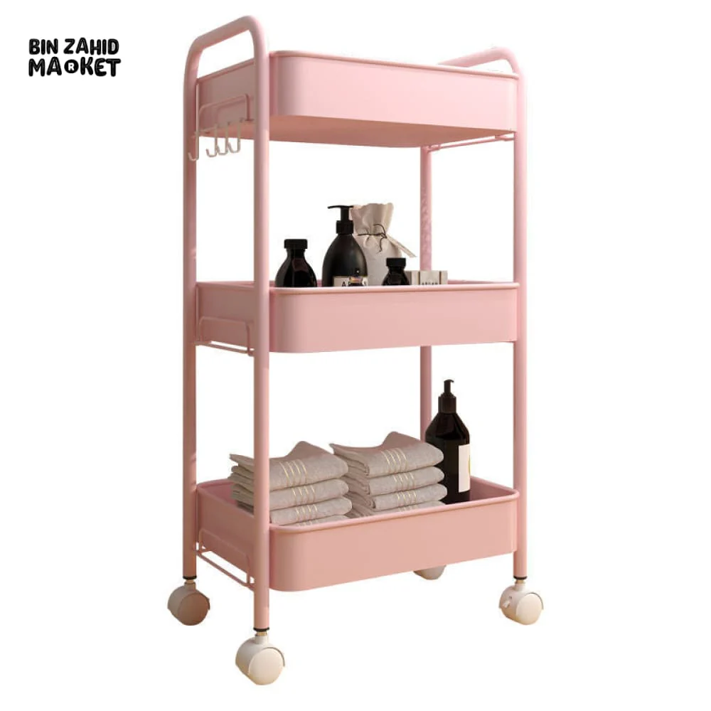 LUXURY SPACE-SAVING ROLLING RACK – 3-TIER SLIDE-OUT TROLLEY FOR KITCHEN BATH & LAUNDRY - Image 6