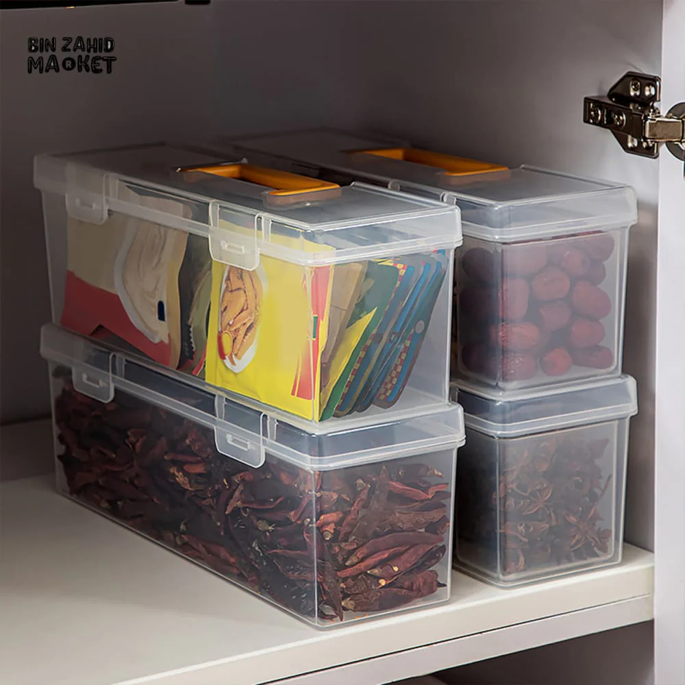 LUXURY SPICE STORAGE BOX WITH LID – TRANSPARENT ORGANIZER FOR KITCHEN HERBS & DRY ITEMS - Image 4