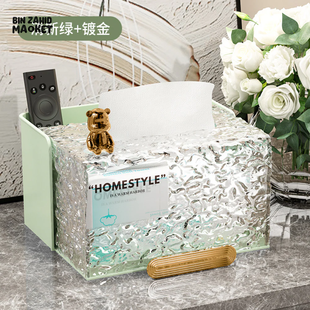 LUXURY TISSUE BOX – GLACIER PATTERN, LIVING ROOM & BATHROOM - Image 4