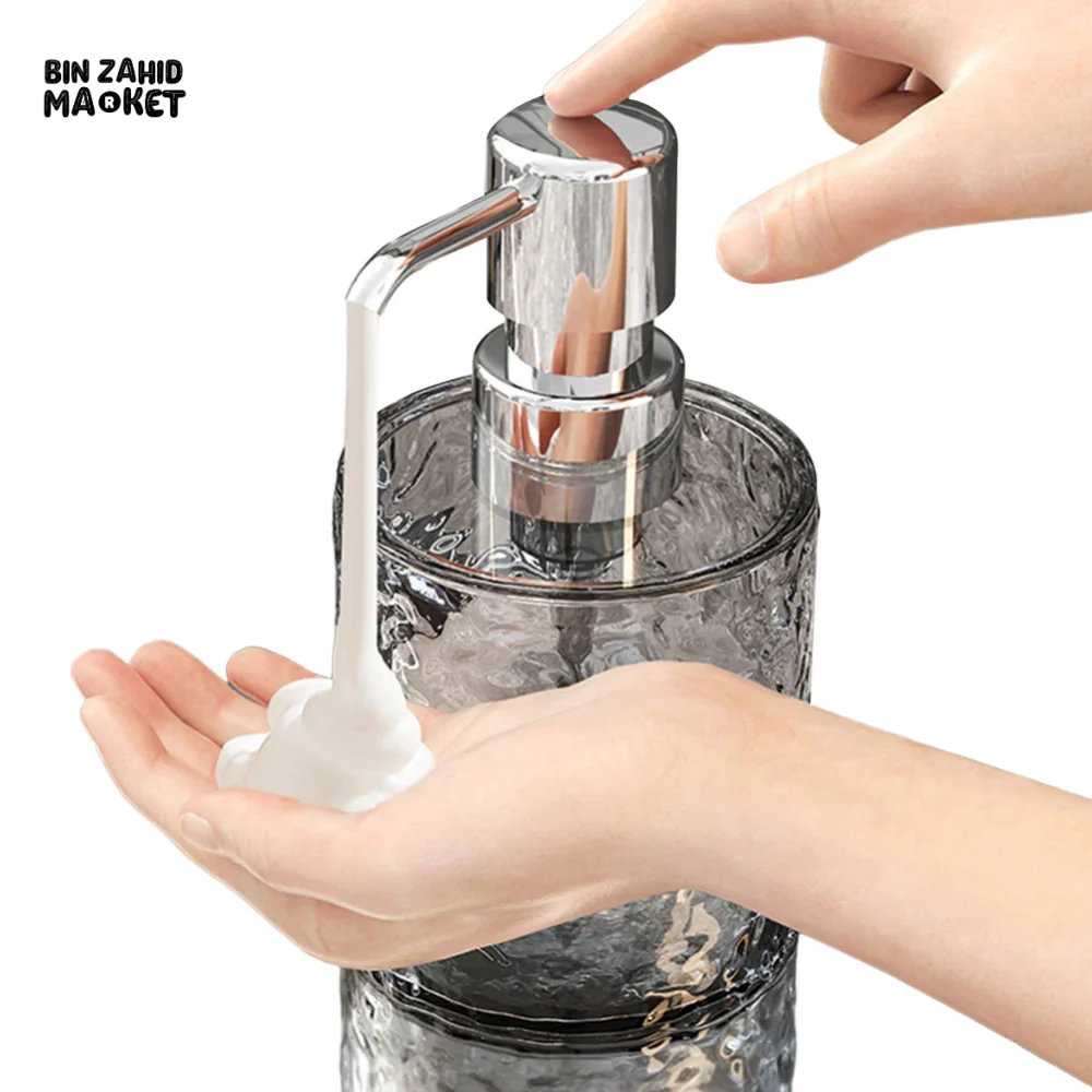 LUXURY TRANSPARENT SOAP DISPENSER BOTTLE – REUSABLE HAND PUMP FOR SHOWER GEL SHAMPOO & LIQUID SOAP - Image 4