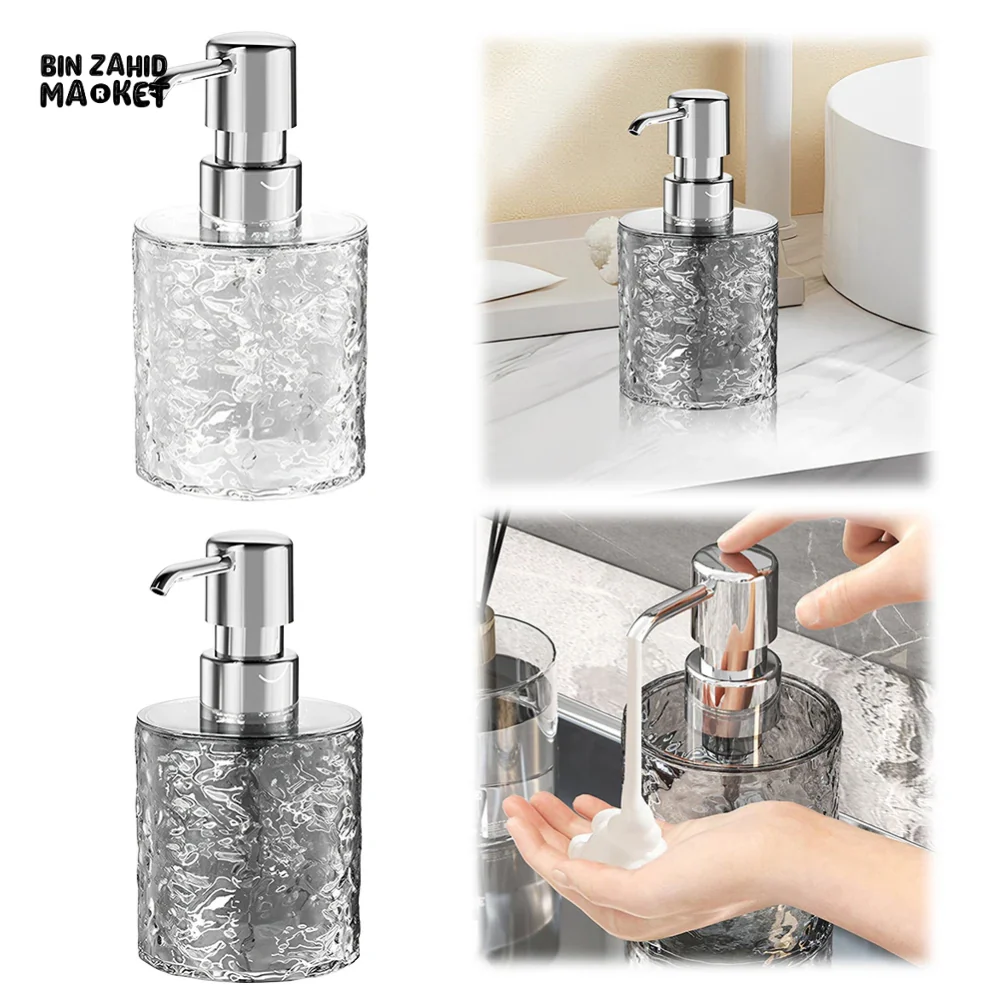 LUXURY TRANSPARENT SOAP DISPENSER BOTTLE – REUSABLE HAND PUMP FOR SHOWER GEL SHAMPOO & LIQUID SOAP - Image 5