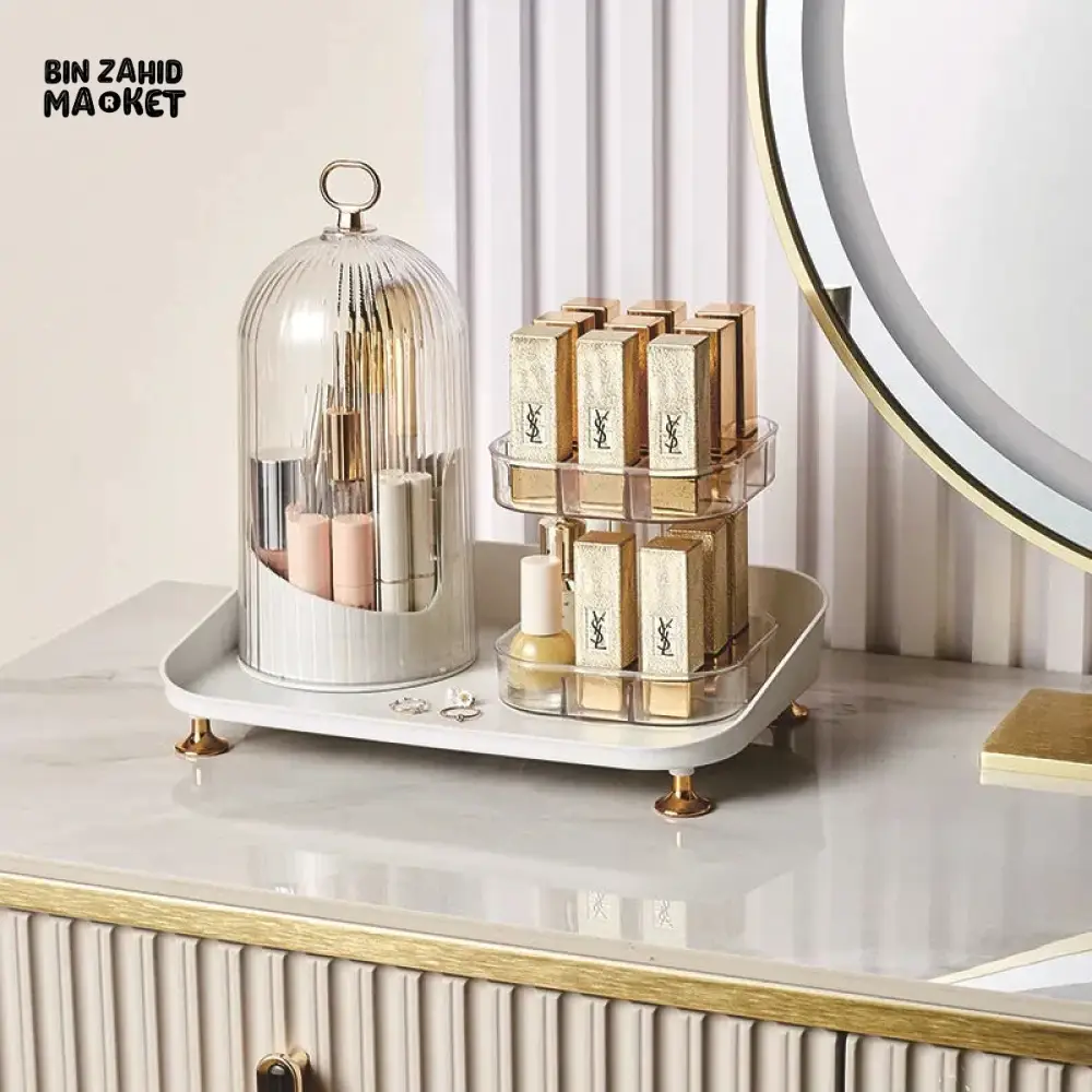LUXURY VANITY ROTATING COSMETIC ORGANIZER – BRUSH & LIPSTICK HOLDER - Image 4