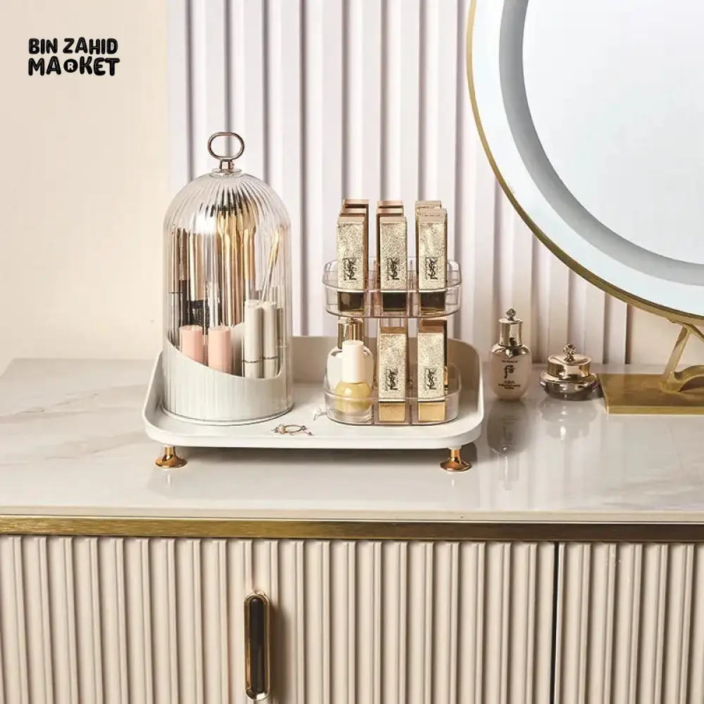 LUXURY VANITY ROTATING COSMETIC ORGANIZER – BRUSH & LIPSTICK HOLDER - Image 5