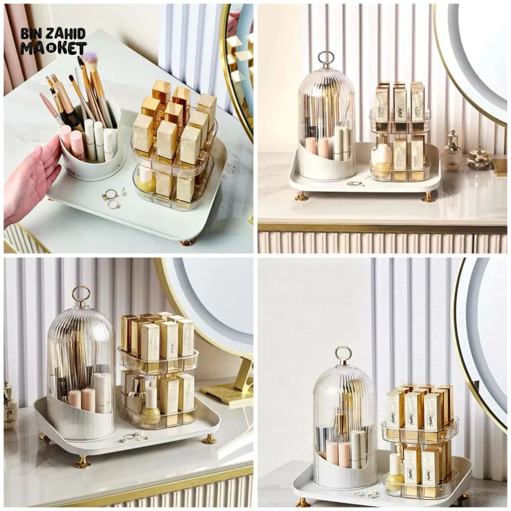 LUXURY VANITY ROTATING COSMETIC ORGANIZER – BRUSH & LIPSTICK HOLDER - Image 6