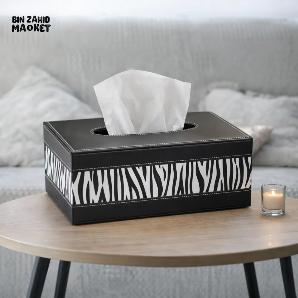 LUXURY ZEBRA DESIGN TISSUE BOX HOLDER | MODERN HOME & OFFICE DÉCOR