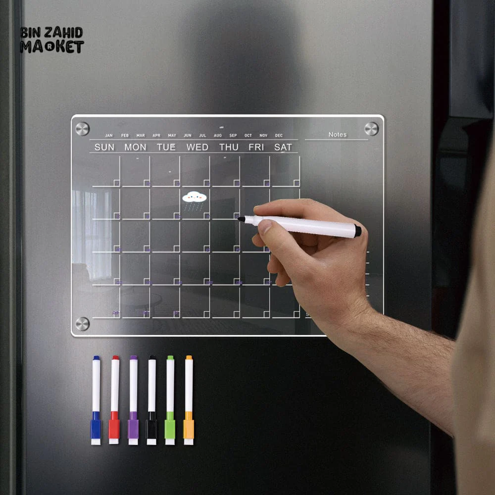 MAGNETIC DRY ERASE REFRIGERATOR BOARD – CALENDAR PLANNER & NOTES - Image 2