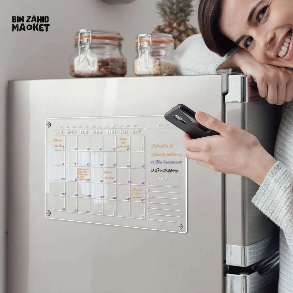 MAGNETIC DRY ERASE REFRIGERATOR BOARD – CALENDAR PLANNER & NOTES - Image 4