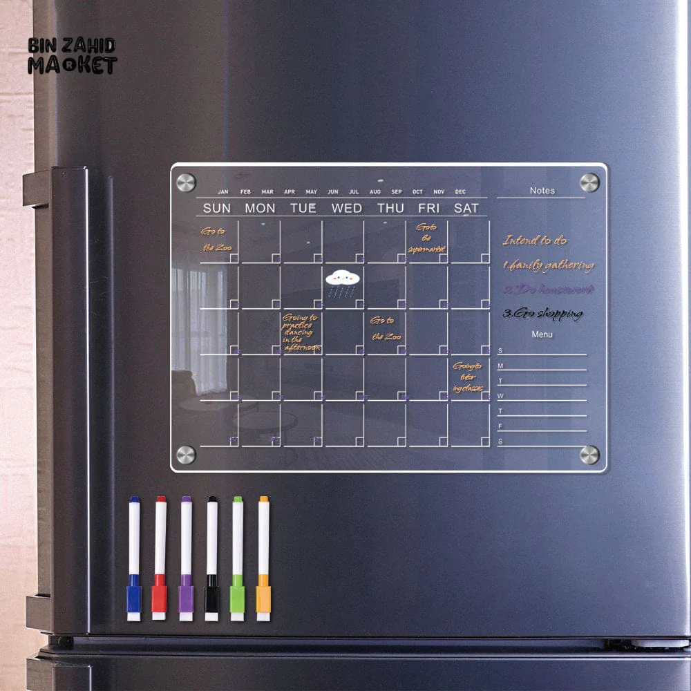 MAGNETIC DRY ERASE REFRIGERATOR BOARD – CALENDAR PLANNER & NOTES - Image 5