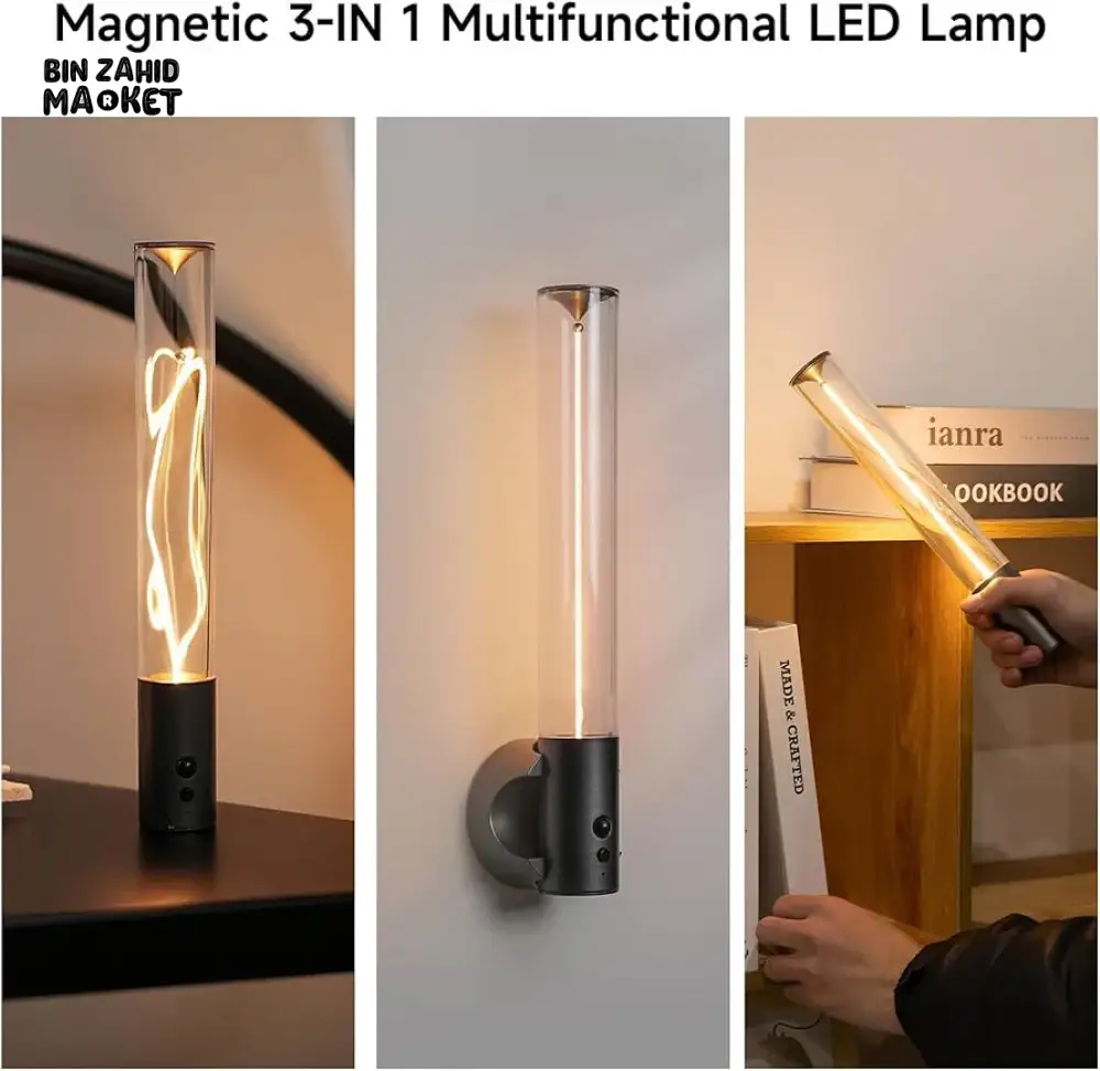 MAGNETIC WALL-STICKING WIRE LIGHT – TOUCHABLE CORDLESS LED DESK & NIGHT LIGHT FOR ROOM DECOR - Image 3