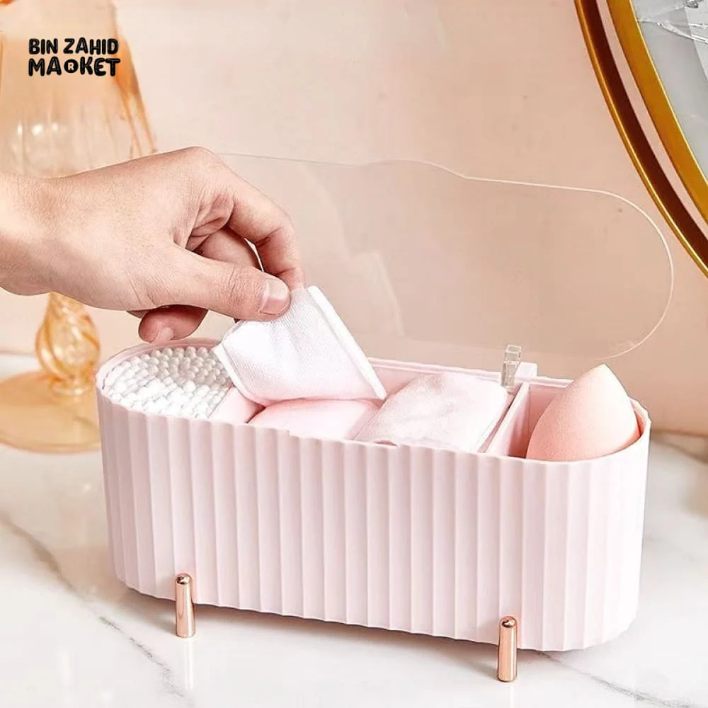 MAKEUP BRUSH & BEAUTY TOOL ORGANIZER – DESKTOP HOLDER FOR COTTON PADS, SWABS & SPONGES - Image 3