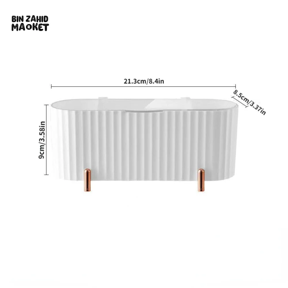 MAKEUP BRUSH & BEAUTY TOOL ORGANIZER – DESKTOP HOLDER FOR COTTON PADS, SWABS & SPONGES - Image 5