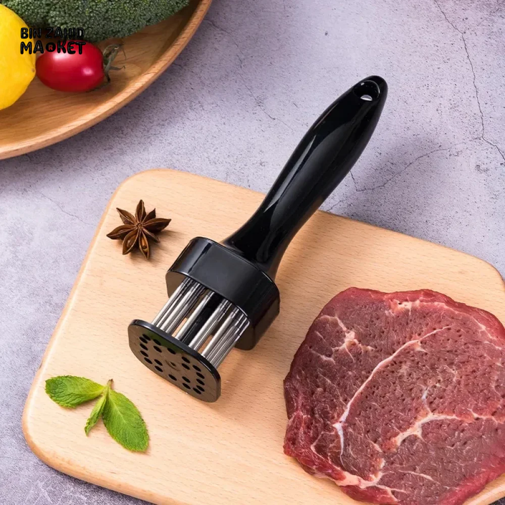 MEAT TENDERIZER NEEDLE & STAINLESS STEEL HAMMER KITCHEN TOOL - Image 4