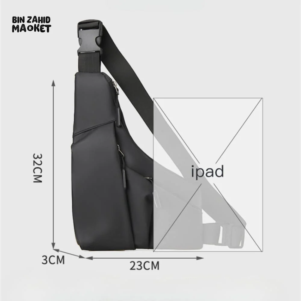 MEN’S ANTI-THEFT TRIANGULAR LEATHER SLING BAG – CLOSE-FITTING CROSSBODY SHOULDER BAG WITH CARD WALLET - Image 10