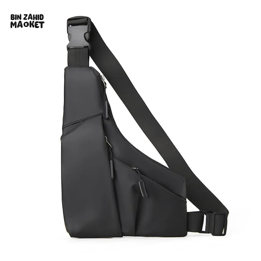 MEN’S ANTI-THEFT TRIANGULAR LEATHER SLING BAG – CLOSE-FITTING CROSSBODY SHOULDER BAG WITH CARD WALLET - Image 3