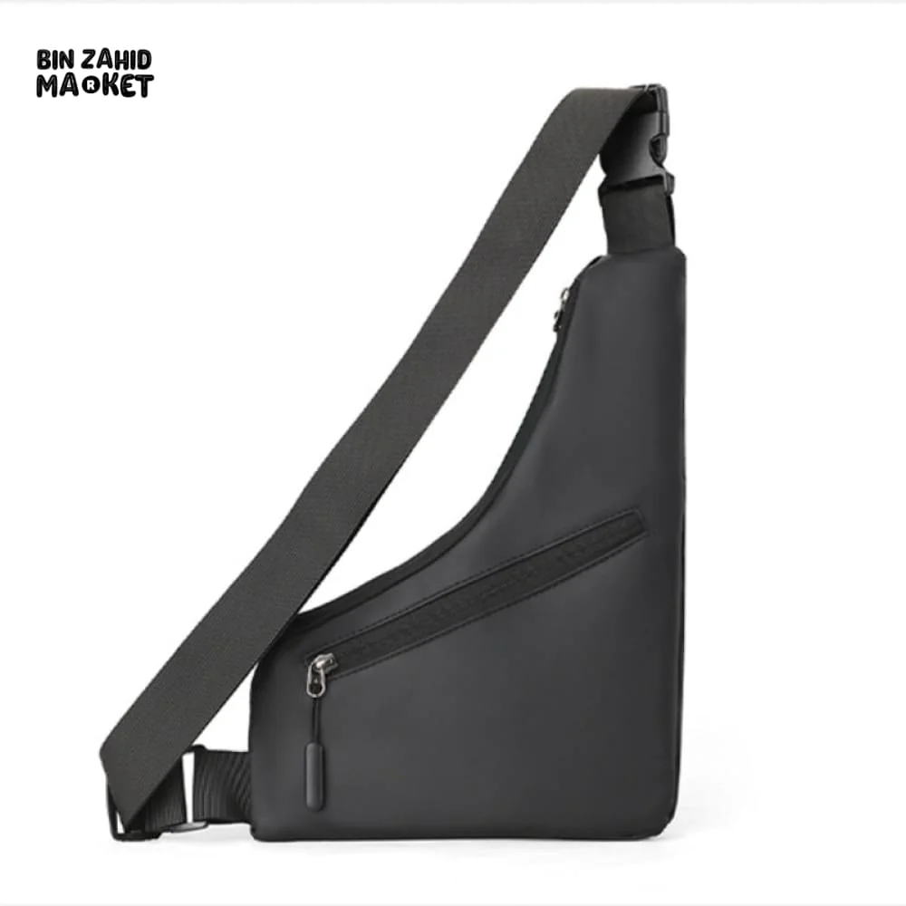 MEN’S ANTI-THEFT TRIANGULAR LEATHER SLING BAG – CLOSE-FITTING CROSSBODY SHOULDER BAG WITH CARD WALLET - Image 5