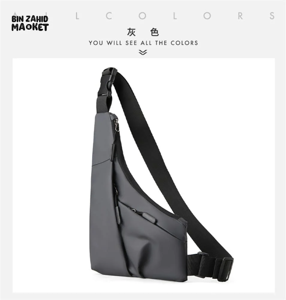 MEN’S ANTI-THEFT TRIANGULAR LEATHER SLING BAG – CLOSE-FITTING CROSSBODY SHOULDER BAG WITH CARD WALLET - Image 7