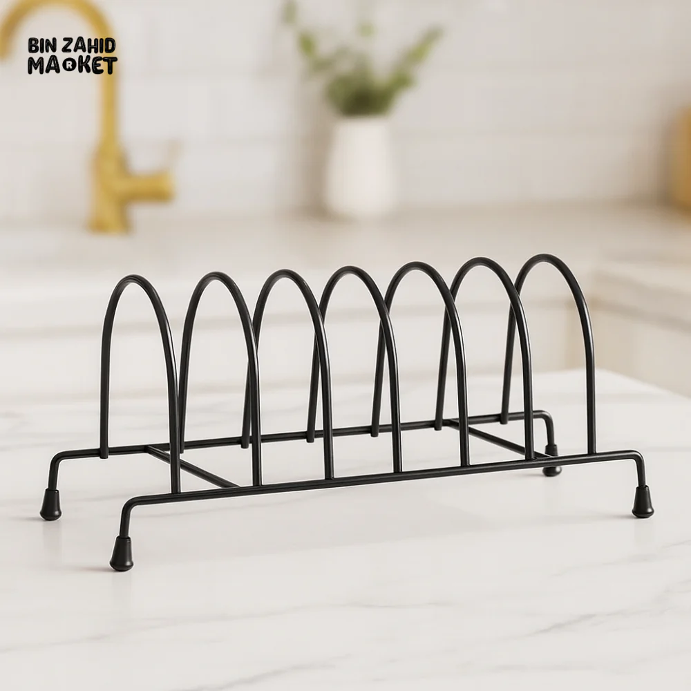 METAL PLATE RACK ORGANIZER – COUNTERTOP DISH HOLDER FOR KITCHEN - Image 2