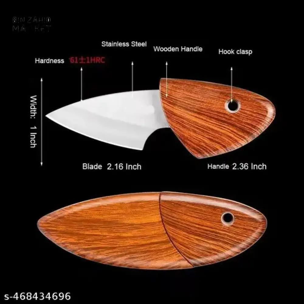 MINI CHEF KNIFE WITH ERGONOMIC WOODEN GRIP - Image 4