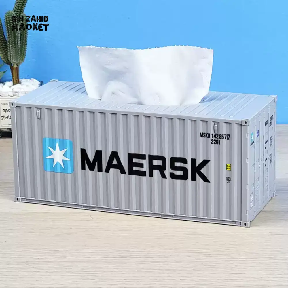 MINI CONTAINER TISSUE HOLDER – INDUSTRIAL DESK & LIVING ROOM DECOR - Image 2