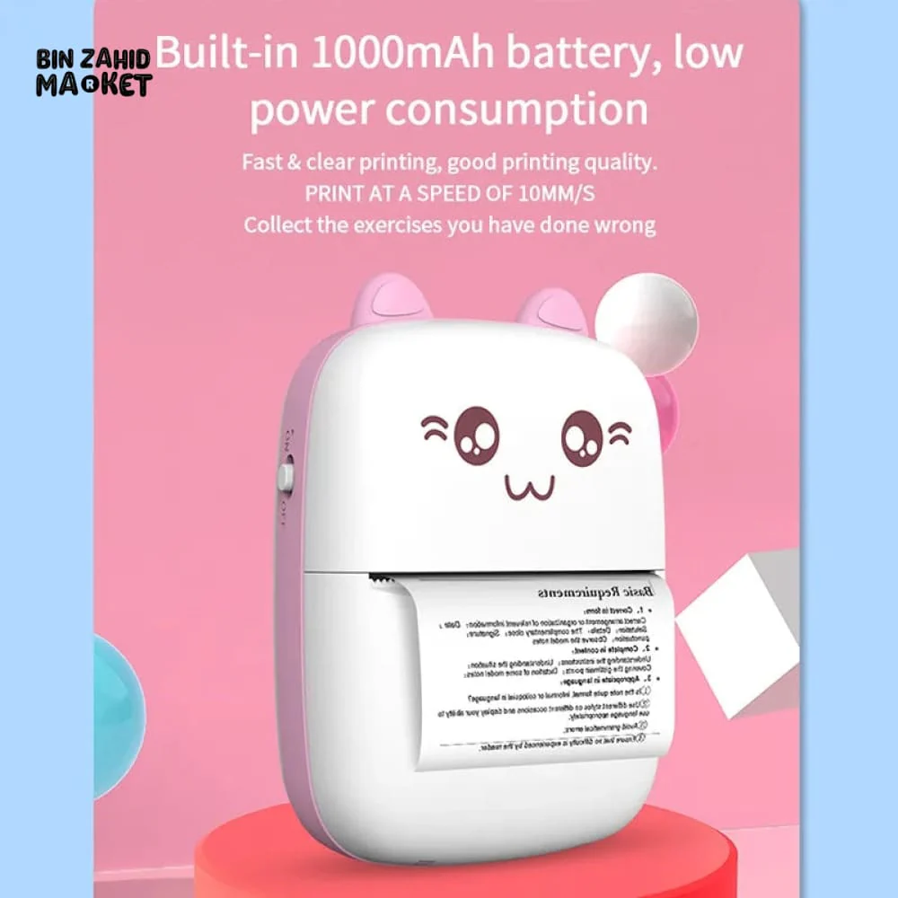 MINI KITTY USB RECHARGEABLE INKLESS PRINTER - Image 5