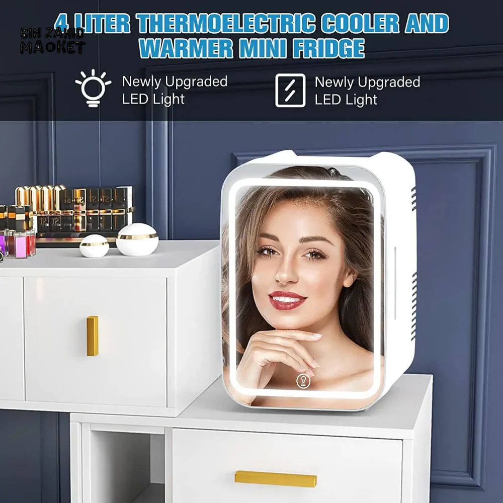 MINI MAKEUP FRIDGE AC/DC BEAUTY SKINCARE COOLER & WARMER HOME MINI REFRIGERATOR & CAR USE - Image 6