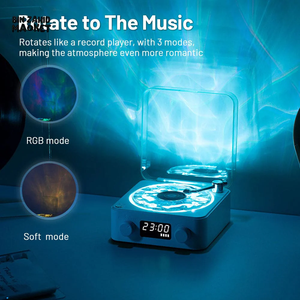 MINI RETRO WHITE NOISE BLUETOOTH SPEAKER – PORTABLE VINTAGE SLEEP AID WITH SUBWOOFER & RGB LIGHT, SUPPORTS TF CARD - Image 4