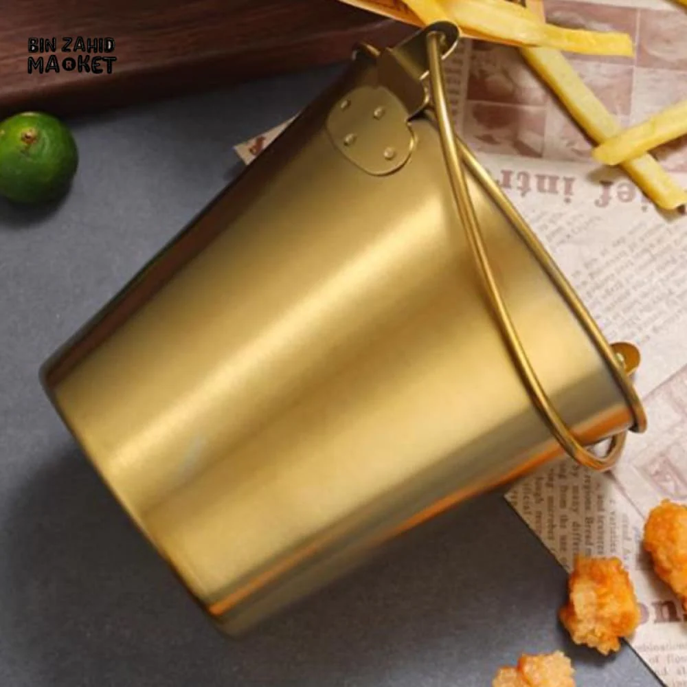 MINI STAINLESS STEEL ICE BUCKET – DRINKS FRIES & SNACK SERVING HOLDER - Image 4