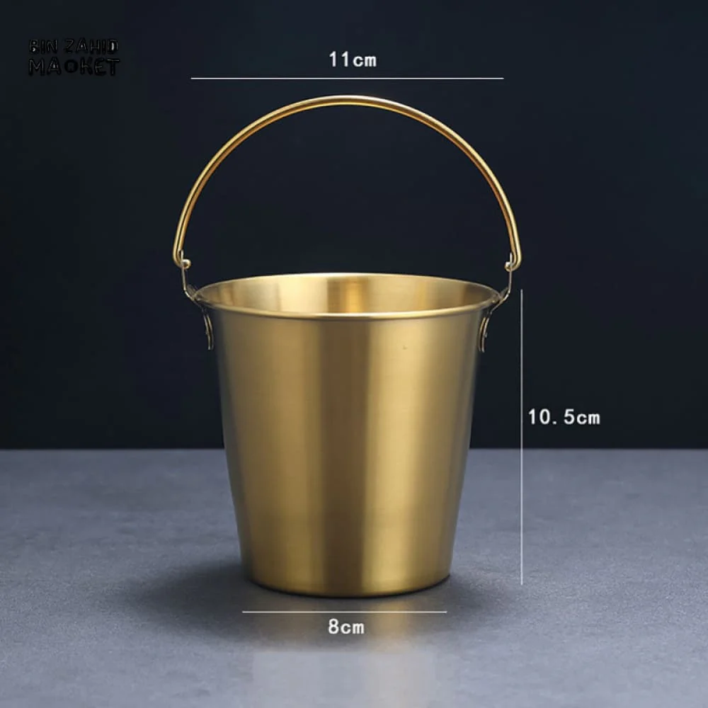 MINI STAINLESS STEEL ICE BUCKET – DRINKS FRIES & SNACK SERVING HOLDER - Image 6