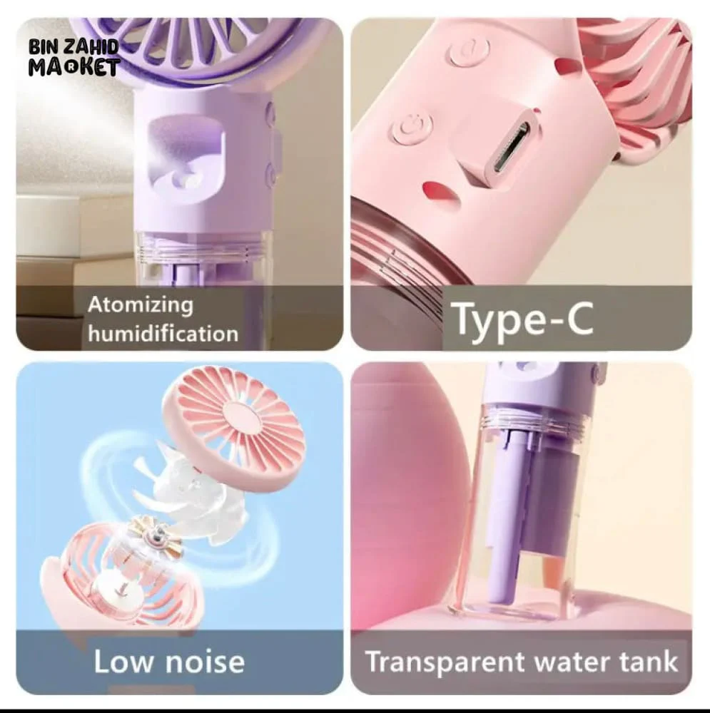 MINI WATER MIST SPRAY KIDS USB FAN - Image 5