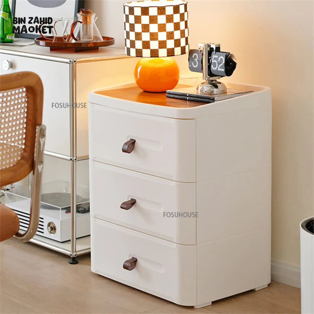 MODERN BEDSIDE TABLE WITH MULTIPLE DRAWERS – SPACE-SAVING BEDROOM STORAGE CABINET - 35.5CM - Image 3