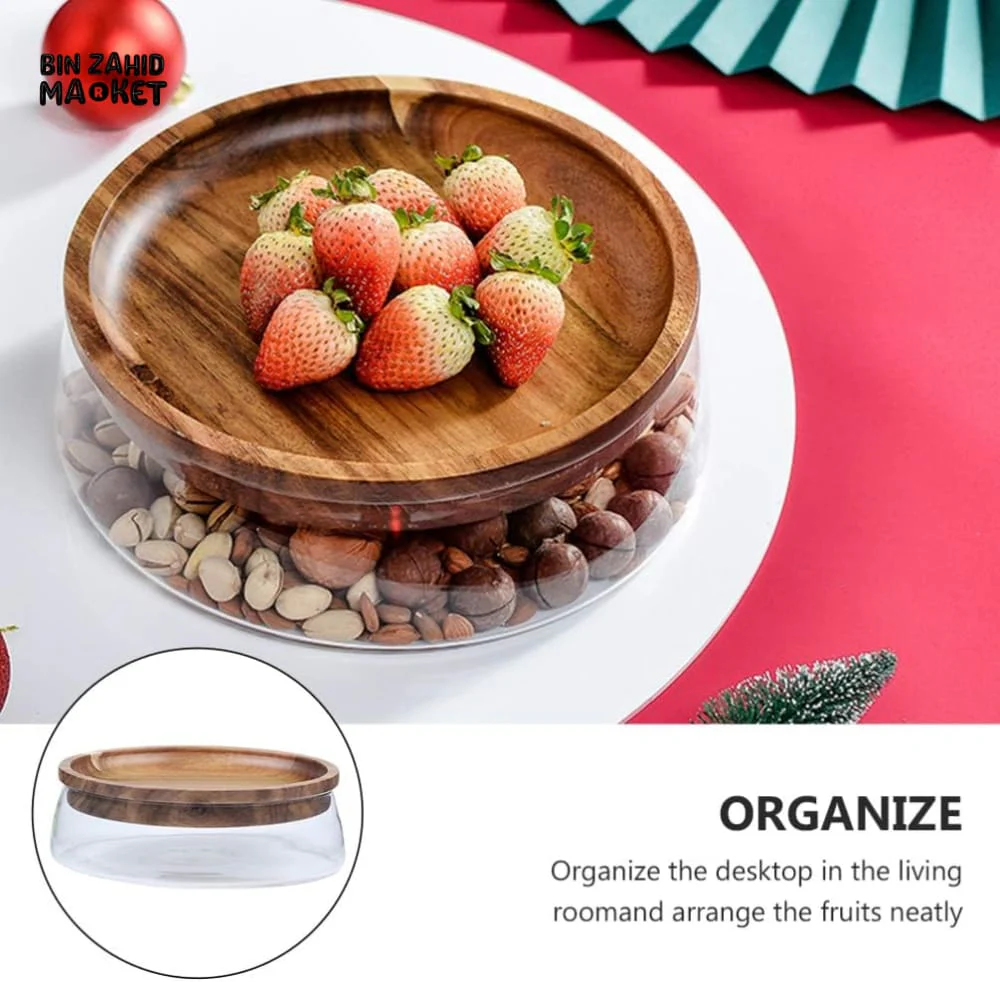 MODERN GLASS STORAGE BOX WITH PREMIUM WOODEN LID - Image 5