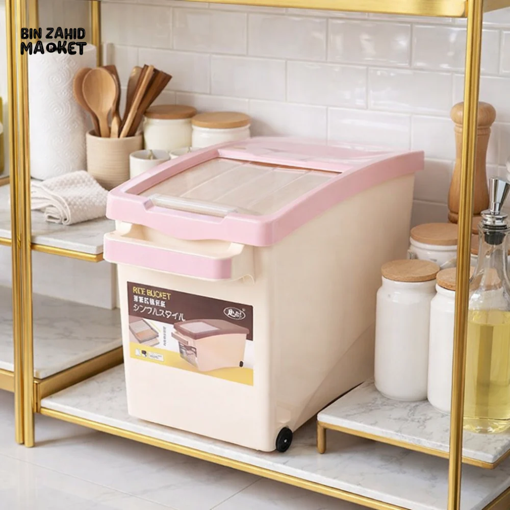 LUXURY RICE STORAGE BIN WITH MEASURING CUP - Image 2