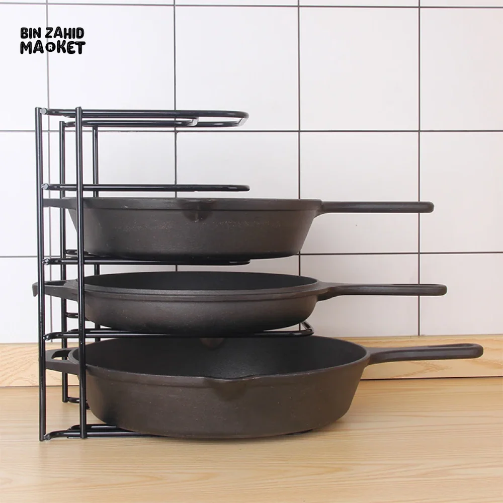 MODERN MULTI-FUNCTIONAL KITCHEN MULTILAYER POT COVER STORAGE RACK - Image 3