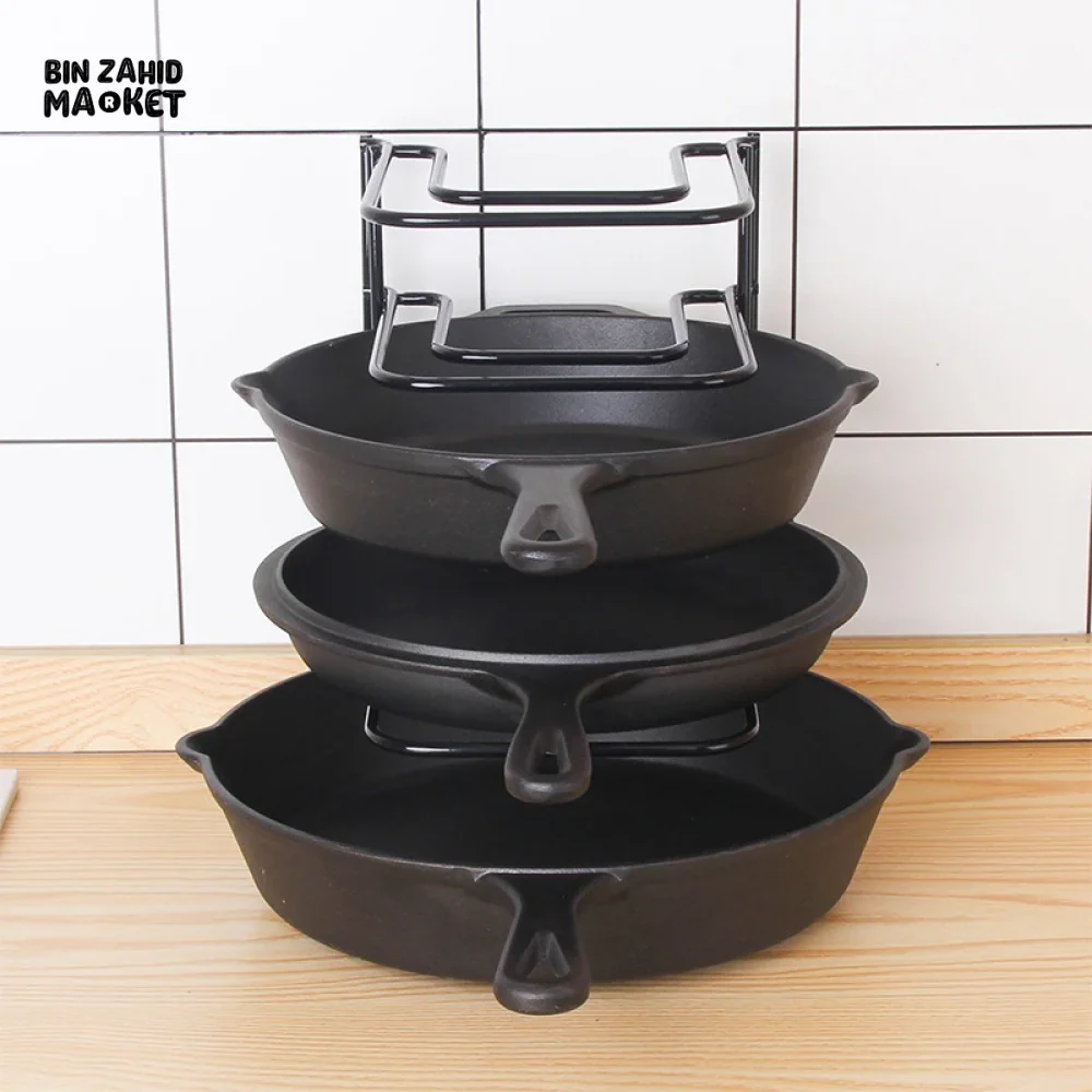 MODERN MULTI-FUNCTIONAL KITCHEN MULTILAYER POT COVER STORAGE RACK - Image 4