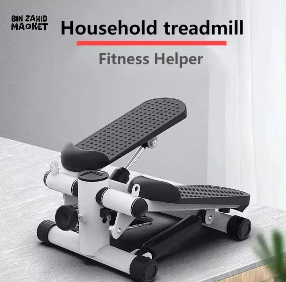 MINI STEPPER EXERCISE MACHINE WITH RESISTANCE BANDS – PORTABLE INDOOR FITNESS EQUIPMENT FOR HOME WORKOUT & LEG TRAINING