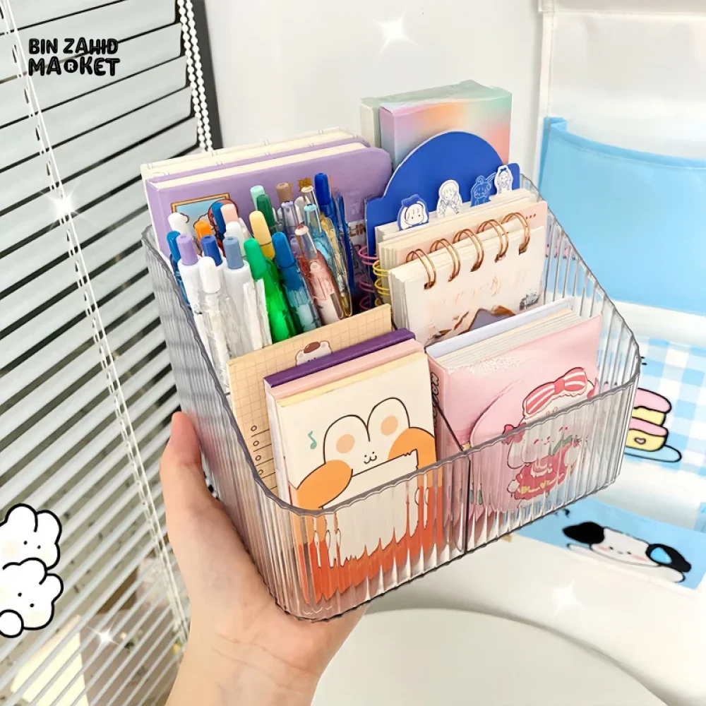 MULTI-FUNCTIONAL DESKTOP ORGANIZER – STATIONERY MAKEUP PEN & ART SUPPLY STORAGE BOX - Image 6