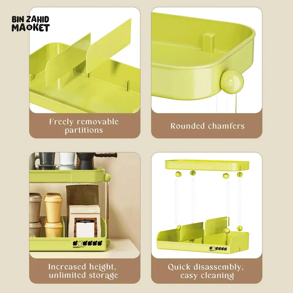 MULTI-LAYER TEA & MUG STORAGE RACK COUNTERTOP ORGANIZER & SPACE-SAVING TEA BAG HOLDER FOR KITCHEN OFFICE & COFFEE BAR - Image 8