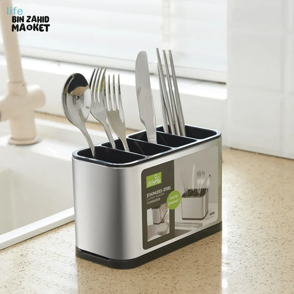 MULTI-PURPOSE UTENSIL ORGANIZER RACK FOR SPOONS FORKS & KNIVES - Image 4
