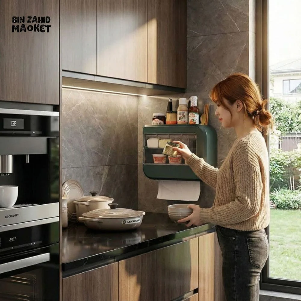 MULTI-PURPOSE WALL MOUNTED SPICE & SEASONING STORAGE RACK - Image 2