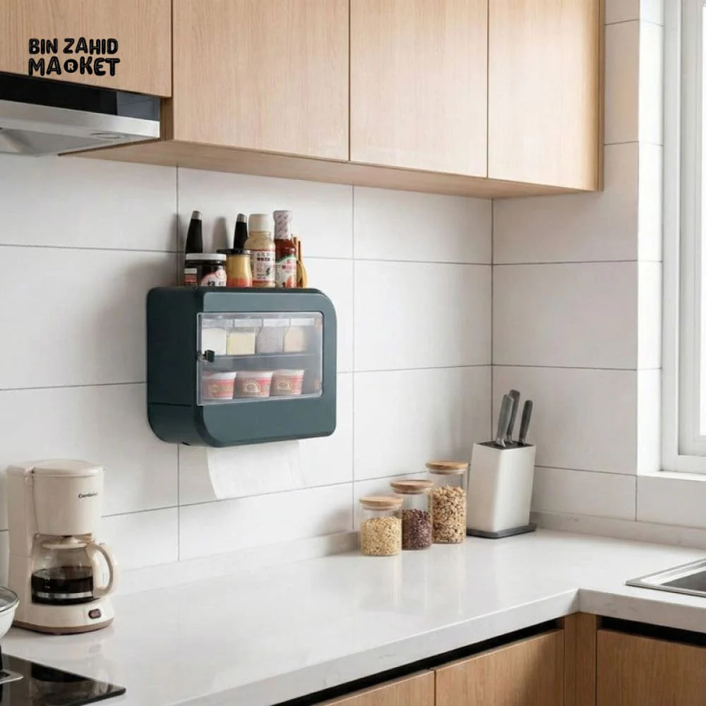 MULTI-PURPOSE WALL MOUNTED SPICE & SEASONING STORAGE RACK - Image 4