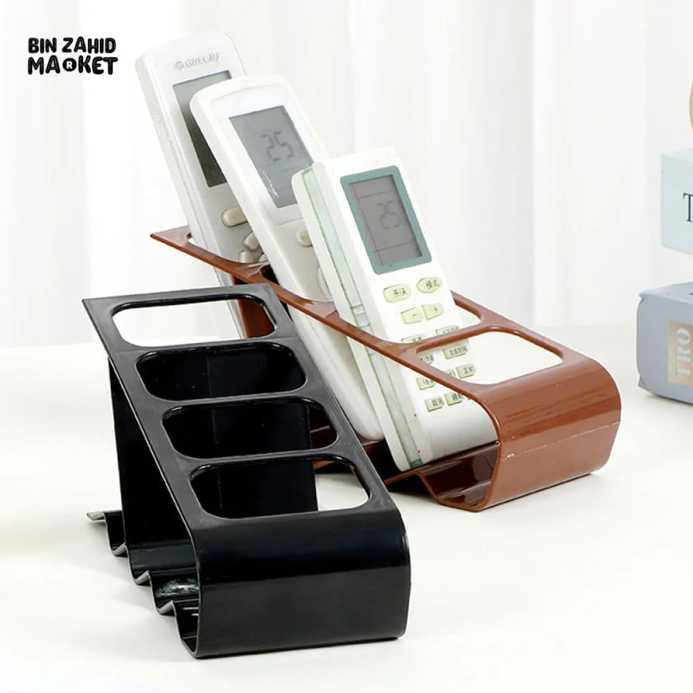 MULTI SLOT REMOTE CONTROL HOLDER STAND – PLASTIC STORAGE RACK FOR TV AC REMOTES - Image 2