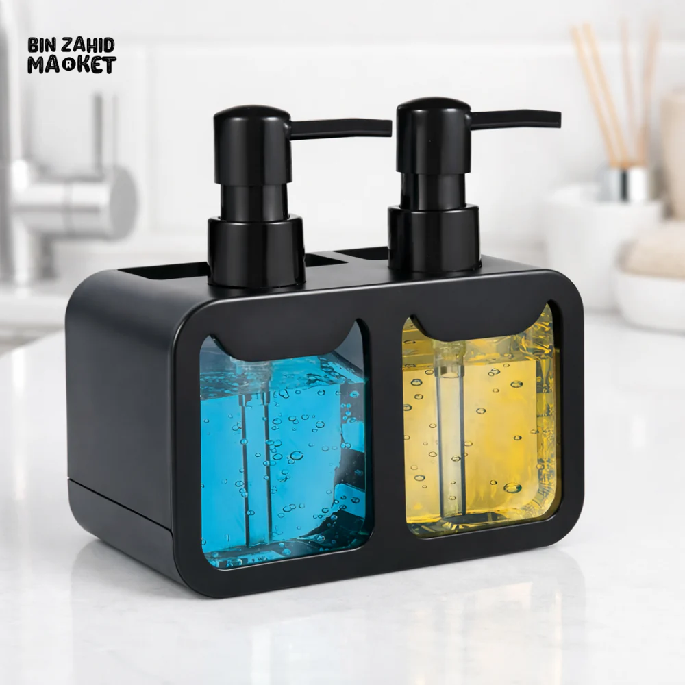 MULTIFUNCTION KITCHEN SINK ORGANIZER – 4-IN-1 SOAP DISPENSER & STORAGE SET