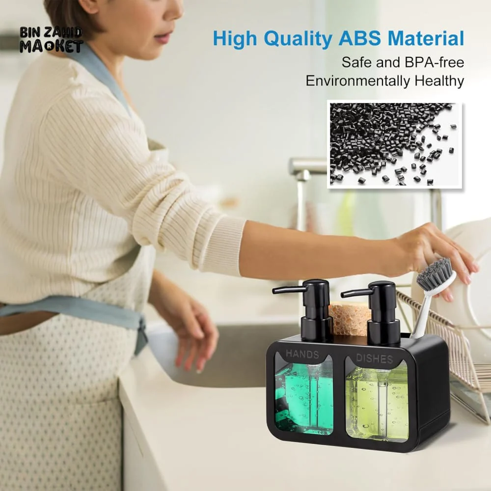 MULTIFUNCTION KITCHEN SINK ORGANIZER – 4-IN-1 SOAP DISPENSER & STORAGE SET - Image 4