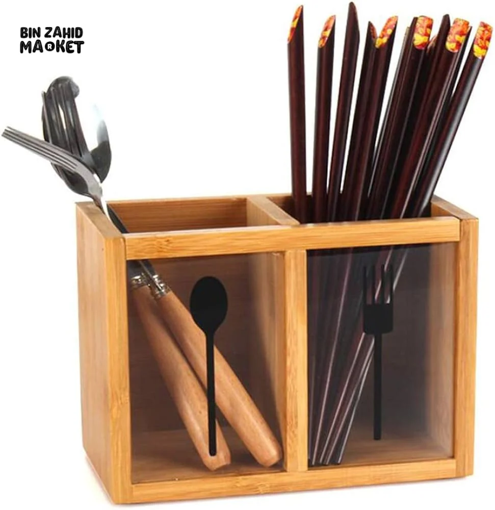 MULTIFUNCTIONAL BAMBOO CHOPSTICKS CAGE – KITCHEN STORAGE BOX - Image 5