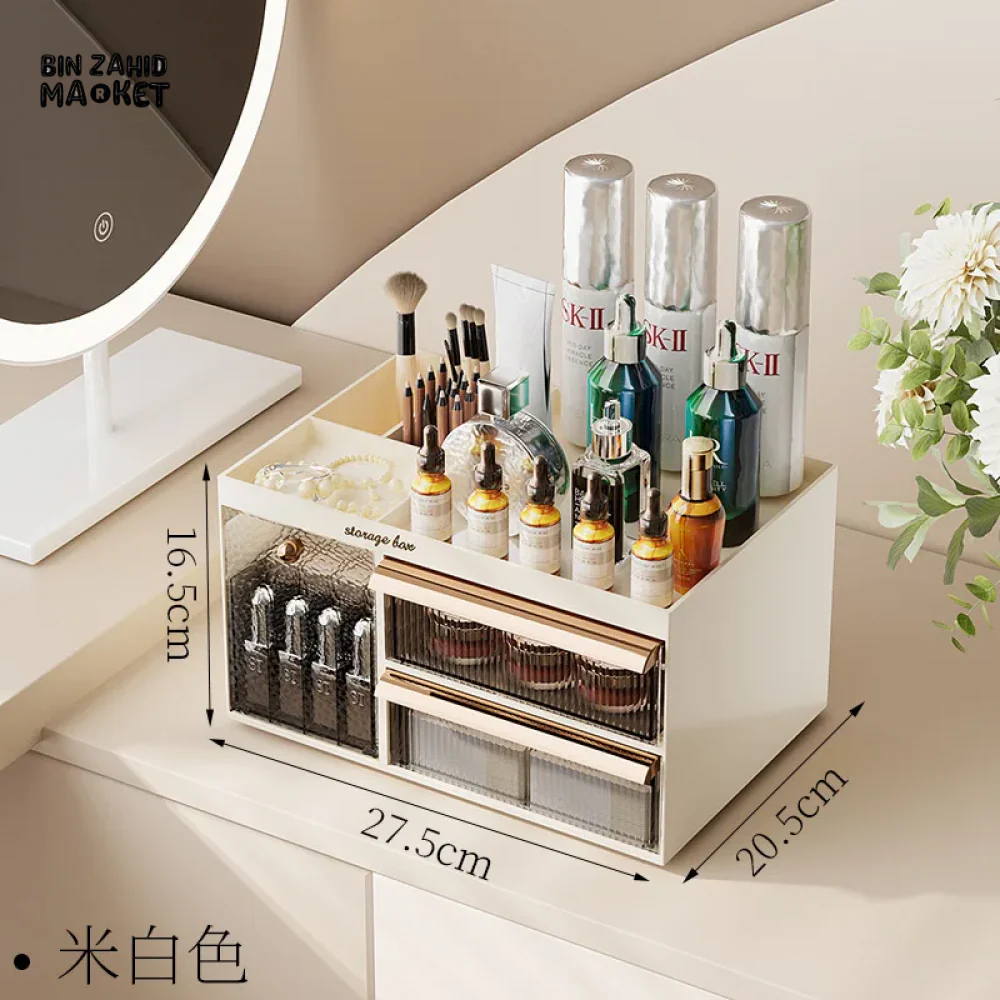 MULTIFUNCTIONAL DRAWER MAKEUP BOX COSMETIC & SKINCARE STORAGE FOR DESKTOP DORMITORY & VANITY - Image 6