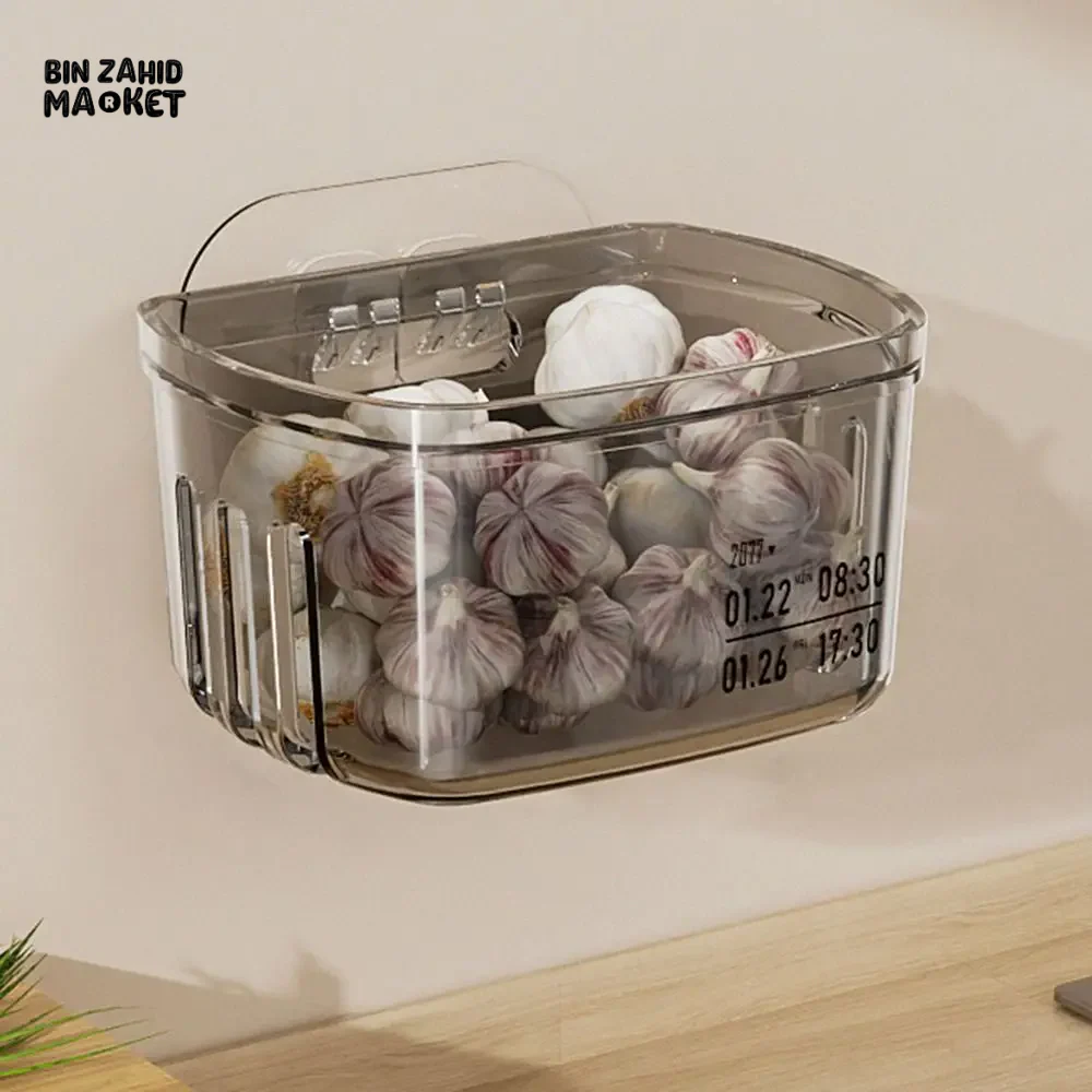MULTIFUNCTIONAL WALL-MOUNTED STORAGE BASKET – PLASTIC DURABLE SPACE-SAVING VEGETABLE ORGANIZER - Image 12
