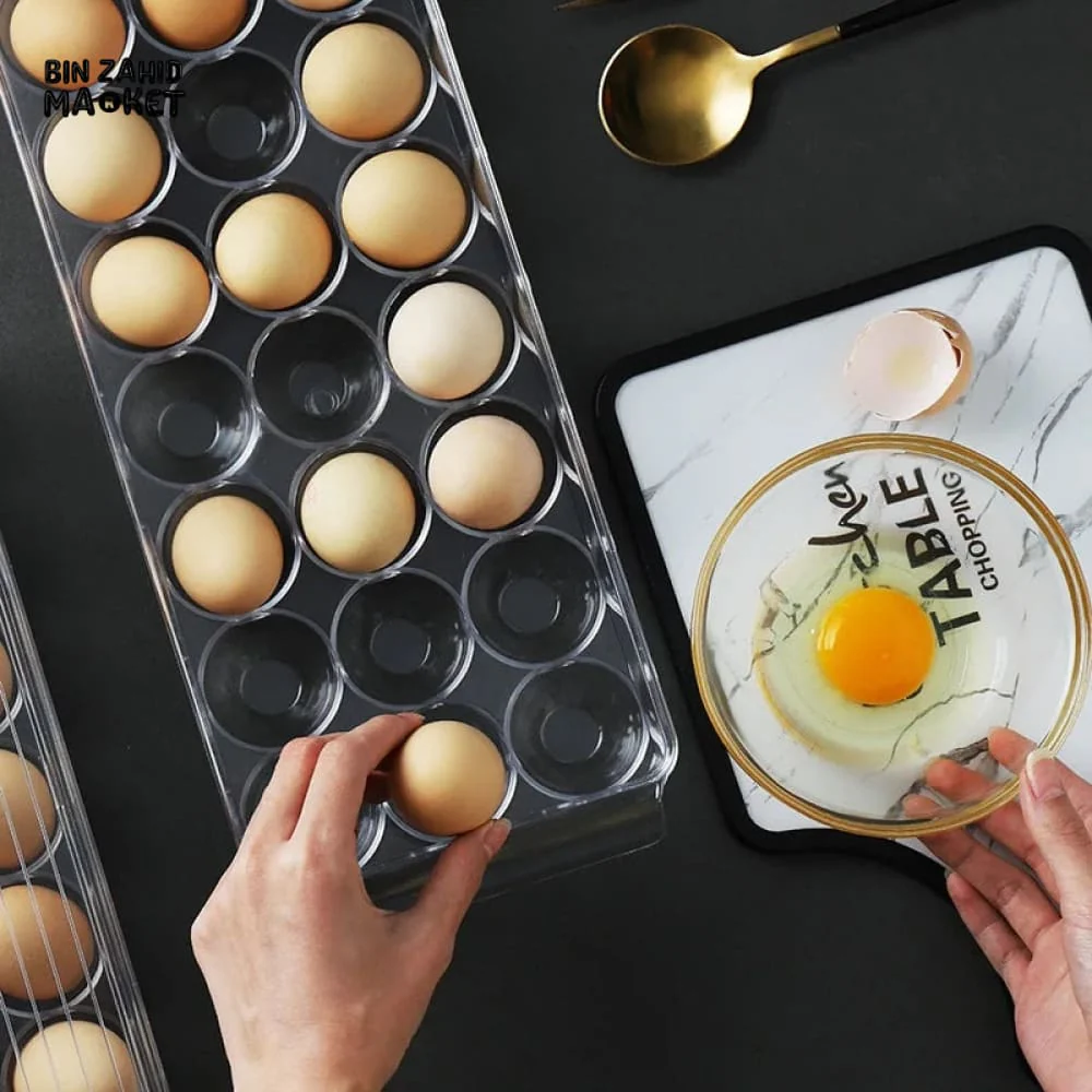 MULTIPLE GRIDS EGG STORAGE BOX WITH LID - Image 5