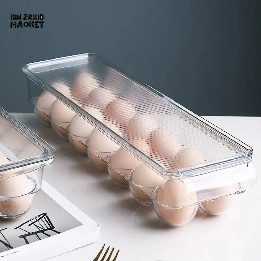 MULTIPLE GRIDS EGG STORAGE BOX WITH LID - Image 6